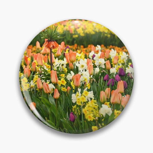 Item preview, Colorful garden with flowers spring season nature background designed and sold by goceris.