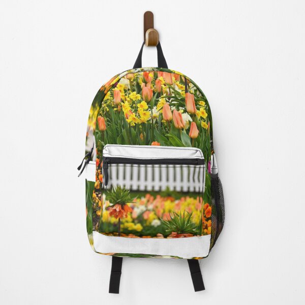 Item preview, Colorful garden with flowers spring season nature background designed and sold by goceris.