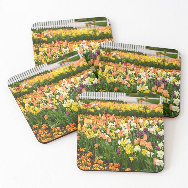 Item preview, Colorful garden with flowers spring season nature background designed and sold by goceris.