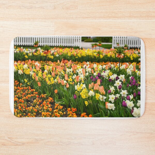 Item preview, Colorful garden with flowers spring season nature background designed and sold by goceris.