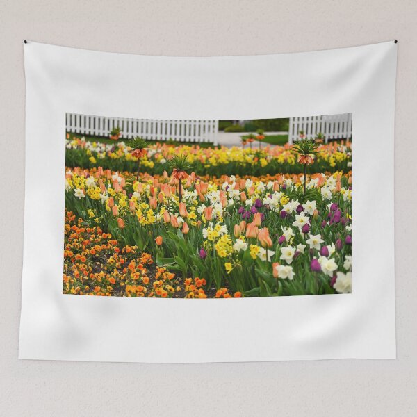 Item preview, Colorful garden with flowers spring season nature background designed and sold by goceris.