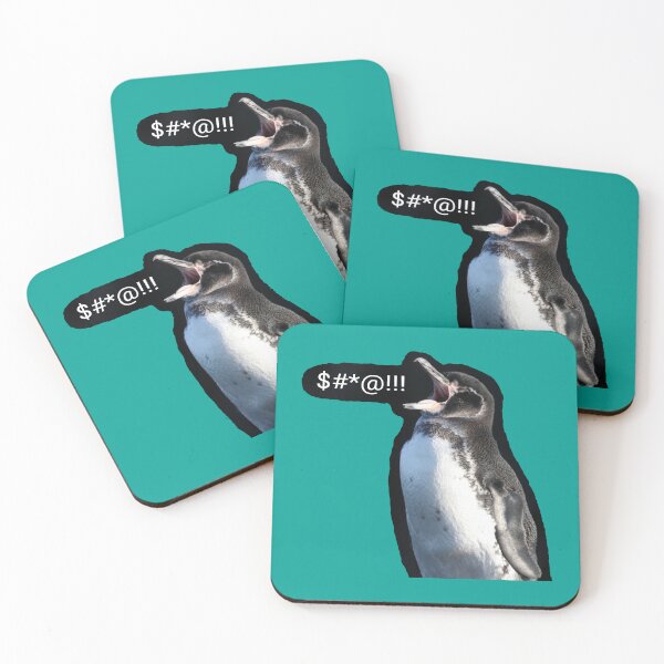 Item preview, Frustrated Galapagos Penguin (Teal #03A096) designed and sold by SBPenguins.
