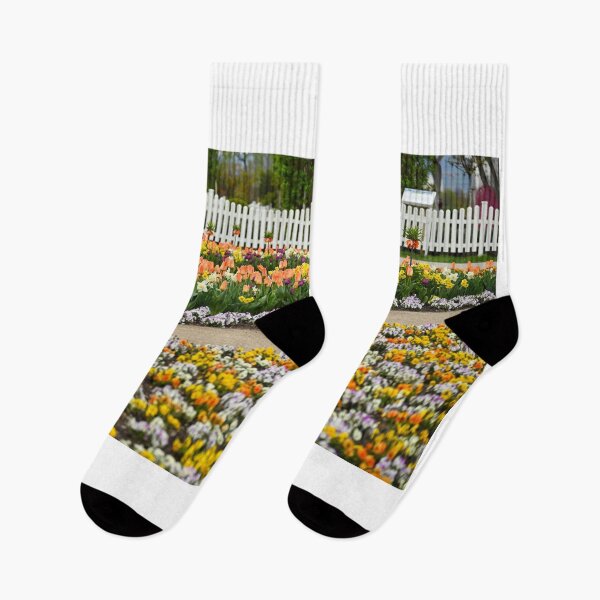 Item preview, Colorful garden with spring flowers in Vienna  designed and sold by goceris.