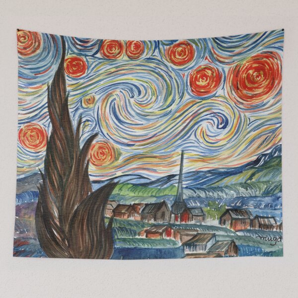 Item preview, Starry Starry Nights designed and sold by Mugdha Kakade Studio.