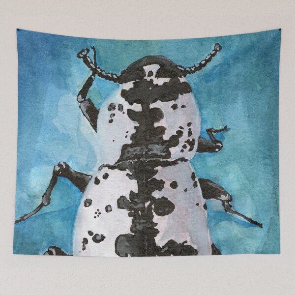 Item preview, Texas Ironclad Beetle black & white pattern by Ela Steel designed and sold by elasteel.