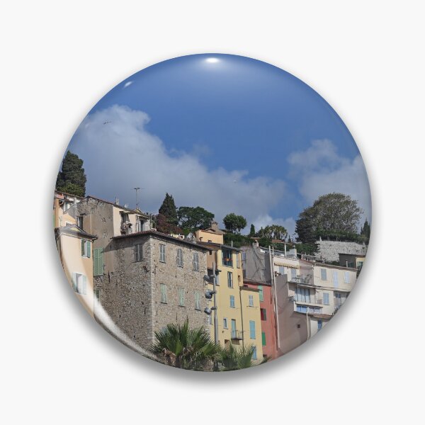 Item preview, Colorful old buildings in Menton cityscape designed and sold by goceris.