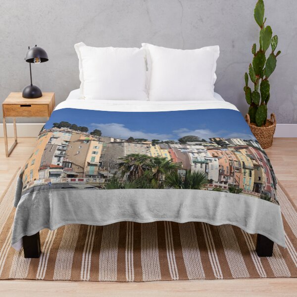 Item preview, Colorful old buildings in Menton cityscape designed and sold by goceris.