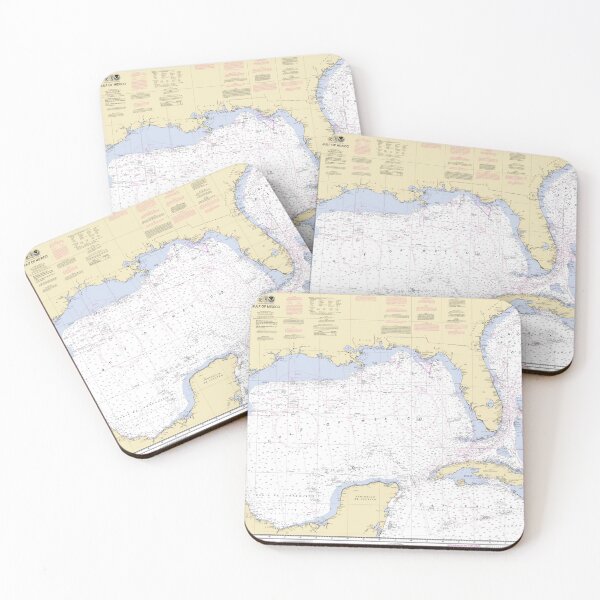 Item preview, Nautical Chart Graphic Raster Print #411 Gulf of Mexico, Florida, Cuba, Bahamas designed and sold by Pirate Foto.