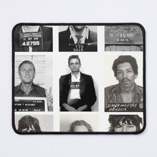 Item preview, Celebrity Mugshots Photography (Borderless) - Rock Stars And Actors - Celeb Photo Set Collage designed and sold by centuryretromedia.