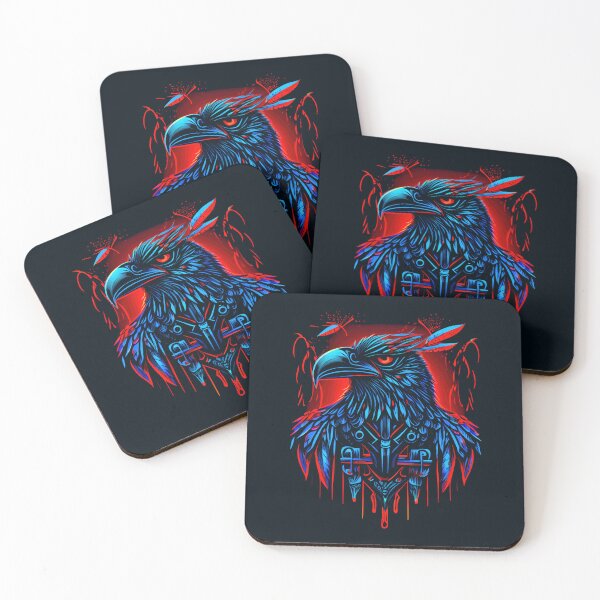 Item preview, Retro Hawk - Synthwave Raven Eagle designed and sold by Odd World.