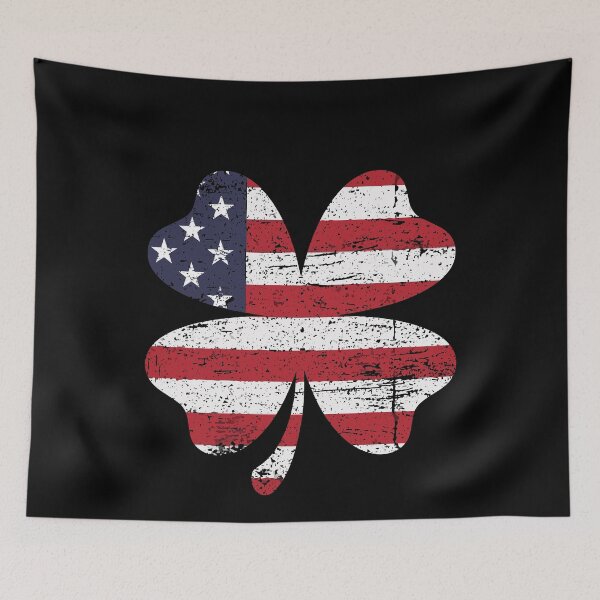 Item preview, St. Patrick's Day Clover Flag 4th of July Patriotic Irish designed and sold by RoguePixel.