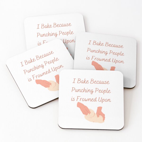 Item preview, I bake because punching people is frowned upon, cool design for bakers designed and sold by Sun Rise.