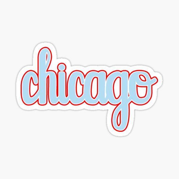 Chicago Flag Script Sticker – Wrigleyville Sports