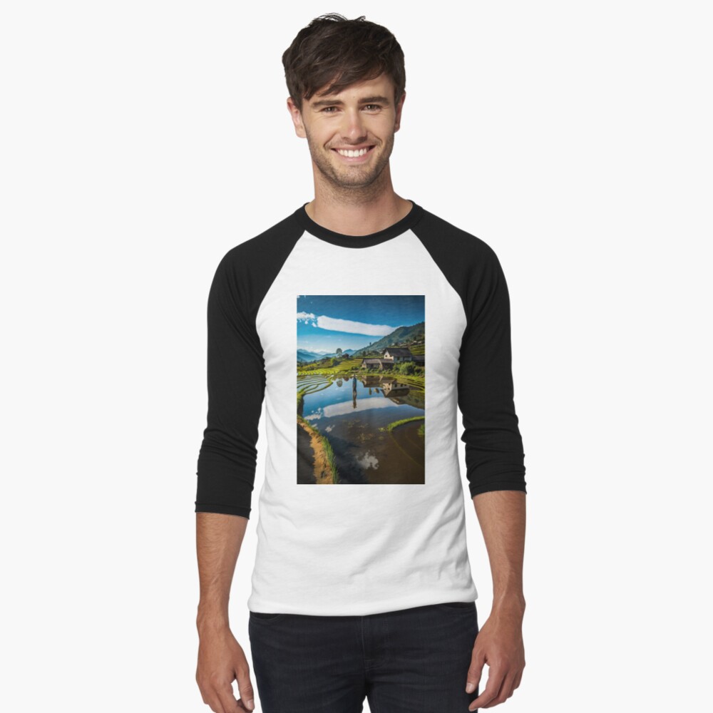 Item preview, Baseball ¾ Sleeve T-Shirt designed and sold by AI-nspiration.