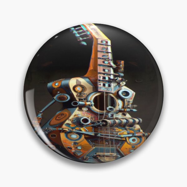 Artikelvorschau, Elegante Akustikgitarre mit Steampunk-Mechanik entworfen und verkauft von DuniDesign.