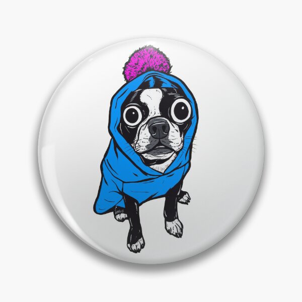 Item preview, Blue Boston Terrier Hoody designed and sold by turddemon.