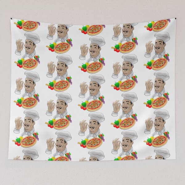 Item preview, Chef and Big Italian Pizza  designed and sold by OnlyBlissDesign.