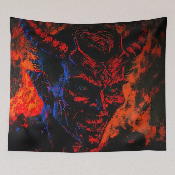 Item preview, Red Grinning Demon God of Jokes designed and sold by Critical Meltdown.