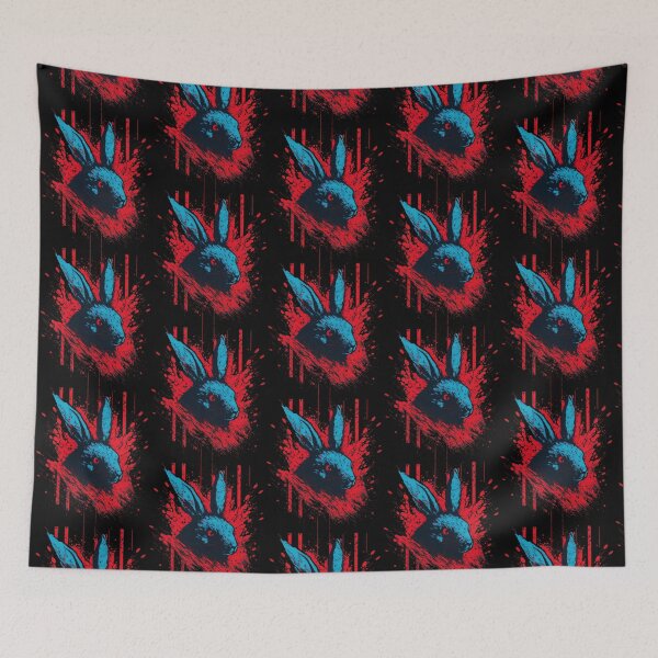 Item preview, Incredible Blue Bunny Red Splatter  designed and sold by MinusyClothing.