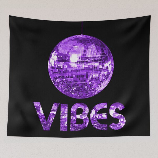 Aperçu de l'œuvre Vibes Discoball violettes des années 70 créée et vendue par Deborah Camp.