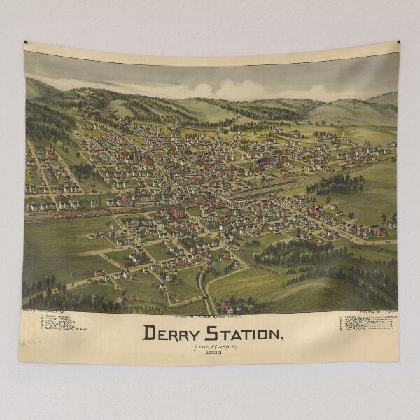 Artikelvorschau, Bahnhof Derry, Pennsylvania (1900) entworfen und verkauft von allhistory.