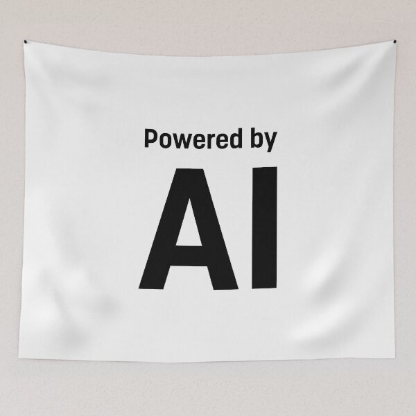 Item preview, Powered by AI (Black) designed and sold by STUDIO-72.