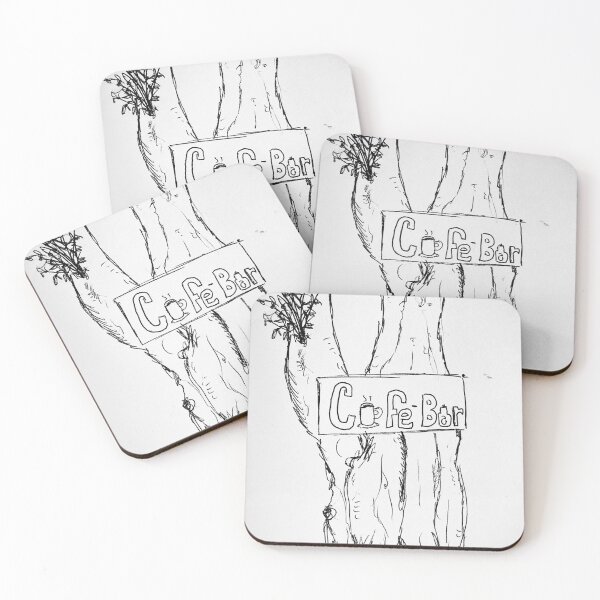 Item preview, Café Bar sign board in tree designed and sold by RocioRubio.