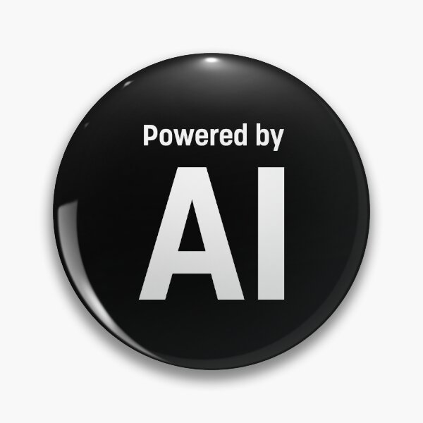 Item preview, Powered by AI (White) designed and sold by STUDIO-72.