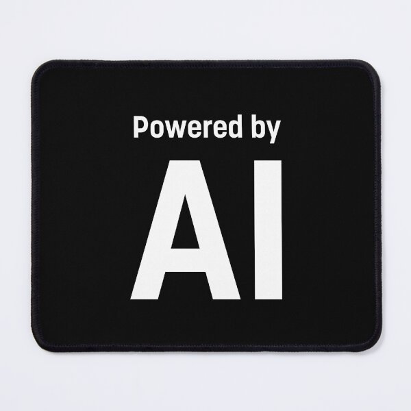 Item preview, Powered by AI (White) designed and sold by STUDIO-72.