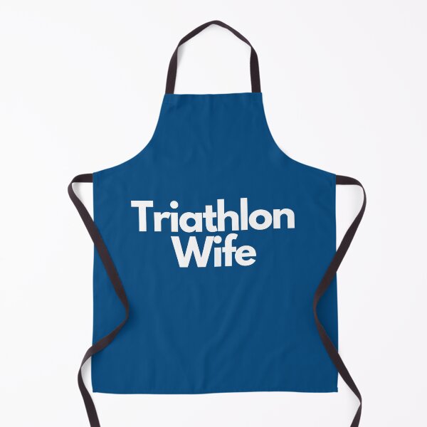 Item preview, Swim, Bike, Run, Support - Proud Triathlon Wife Tee White on Blue designed and sold by Triathlongram.