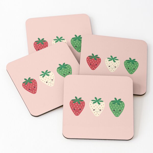 Item preview, Red, White and Green Strawberries designed and sold by NoodleBerry Designs.