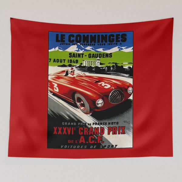 Item preview, FRANCE : Vintage 1948 Grand Prix Auto Racing Advertising Print designed and sold by posterbobs.