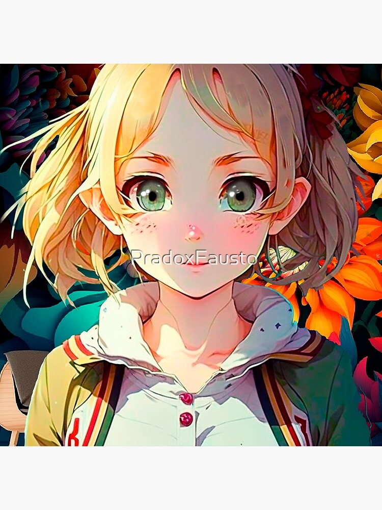 Short Hair Beauty Anime Art Board Print for Sale by Hap2U