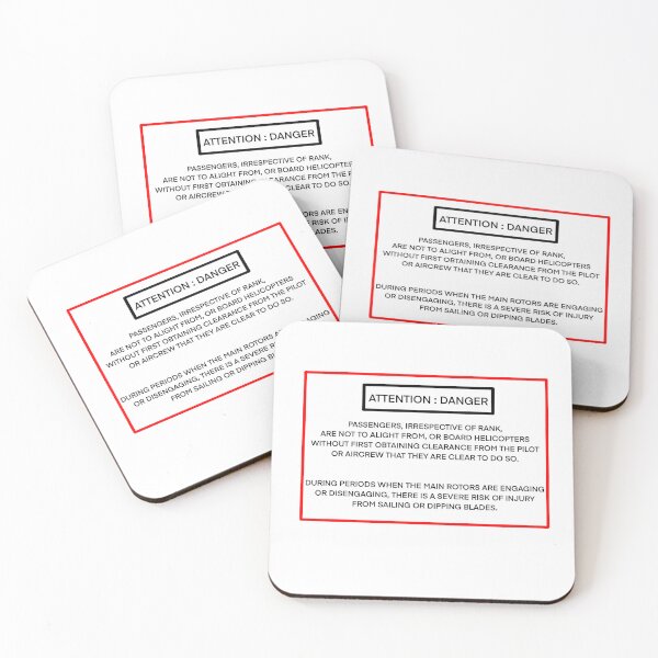 Item preview, Army Helicopter Warning Label designed and sold by qlobba.