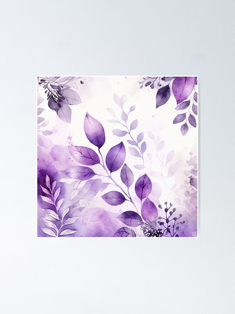 Blue Purple Flowers Poster