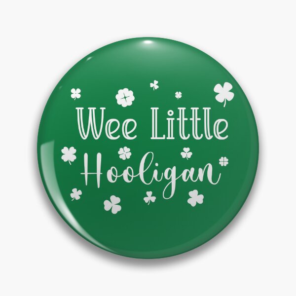 Item preview, Wee Little Holligan White Text And Shamroks designed and sold by bolkibox.