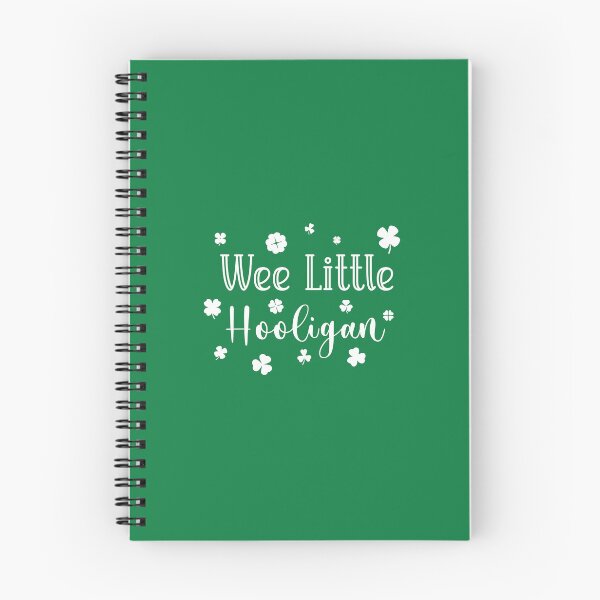Item preview, Wee Little Holligan White Text And Shamroks designed and sold by bolkibox.