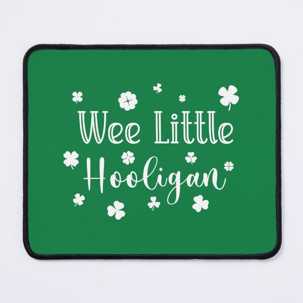 Item preview, Wee Little Holligan White Text And Shamroks designed and sold by bolkibox.