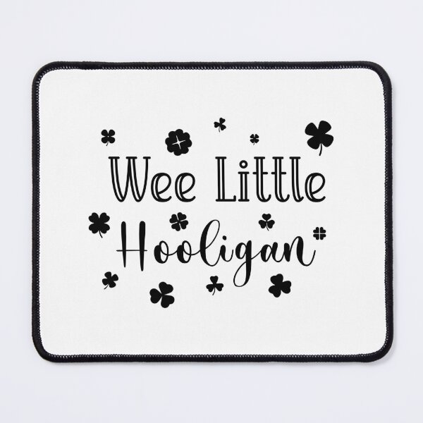 Item preview, Wee Little Holligan Black Text And Shamroks designed and sold by bolkibox.