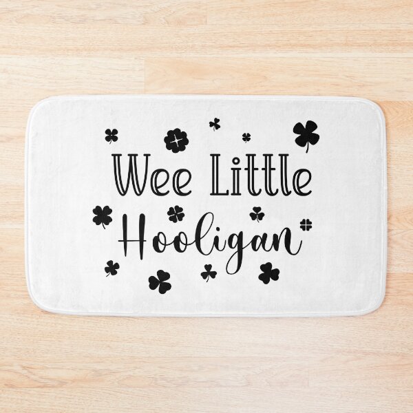 Item preview, Wee Little Holligan Black Text And Shamroks designed and sold by bolkibox.
