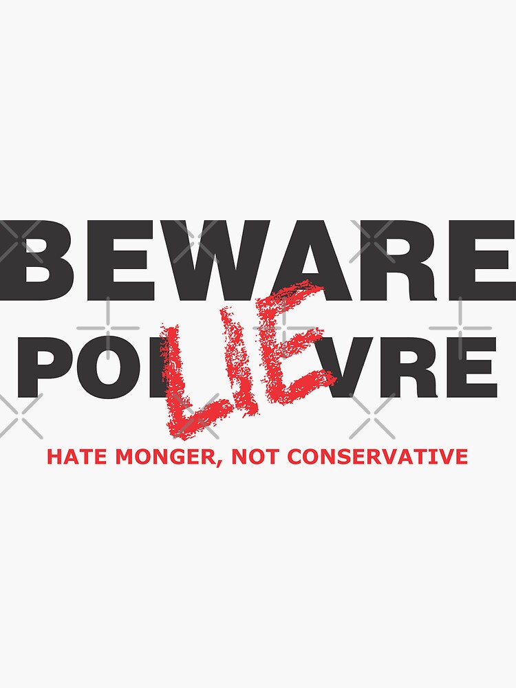 Thumbnail 3 of 3, Sticker, PoiLIEvre is REFORM, not Conservative. designed and sold by 3FreaksWith.