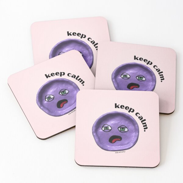 Item preview, Keep Calm Purple Blob Dude, Aesthetic Pink | lilsboobthangs designed and sold by lilsboobthangs.