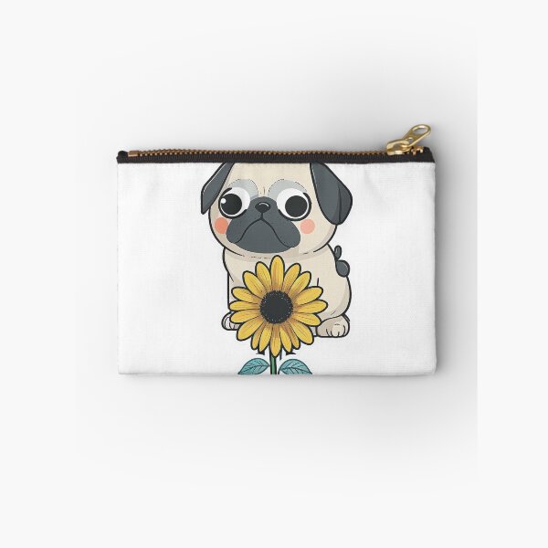 Item preview, Cute pug with a margarita flower designed and sold by enemy01.