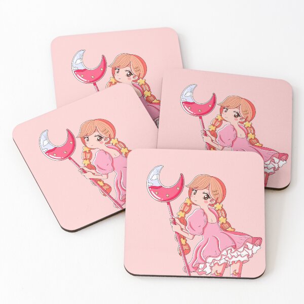 Item preview, Very cute magical girl with pink moon scepter  designed and sold by Pone6.