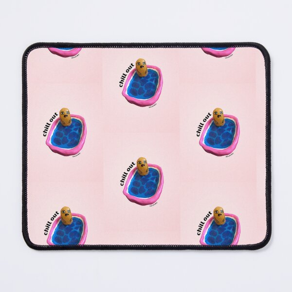 Item preview, Chill out Blob Dude in Pool, Aesthetic Pink | lilsboobthangs designed and sold by lilsboobthangs.