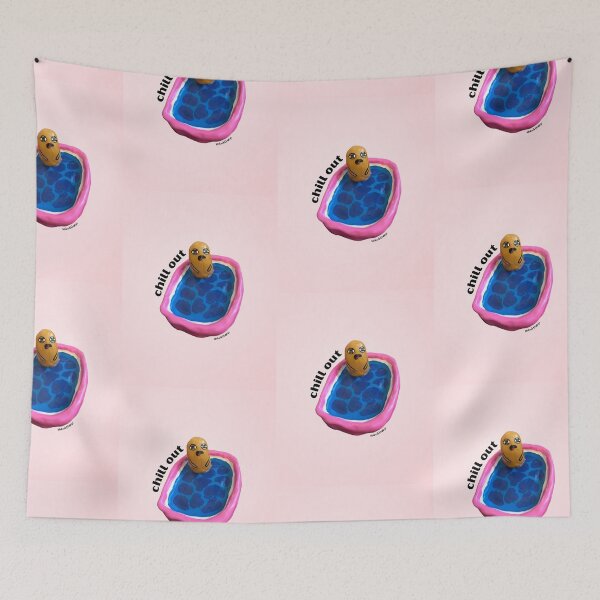 Item preview, Chill out Blob Dude in Pool, Aesthetic Pink | lilsboobthangs designed and sold by lilsboobthangs.