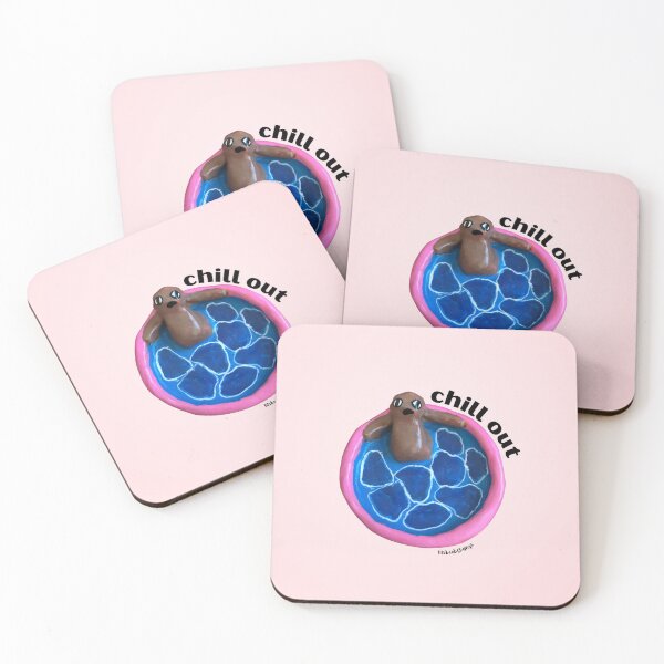 Item preview, Chill out Blob Dude in Pool, Aesthetic Pink | lilsboobthangs designed and sold by lilsboobthangs.