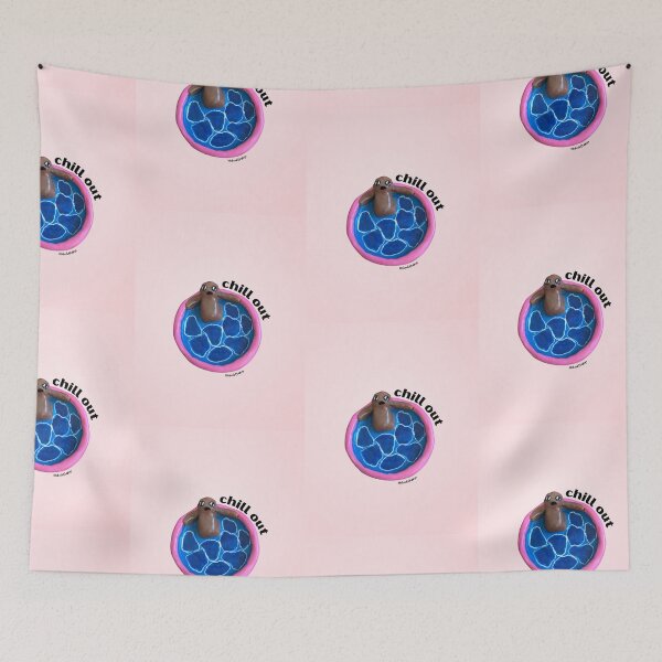 Item preview, Chill out Blob Dude in Pool, Aesthetic Pink | lilsboobthangs designed and sold by lilsboobthangs.