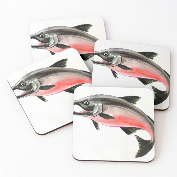 Item preview, Watercolor salmon designed and sold by AlexBlackSea.