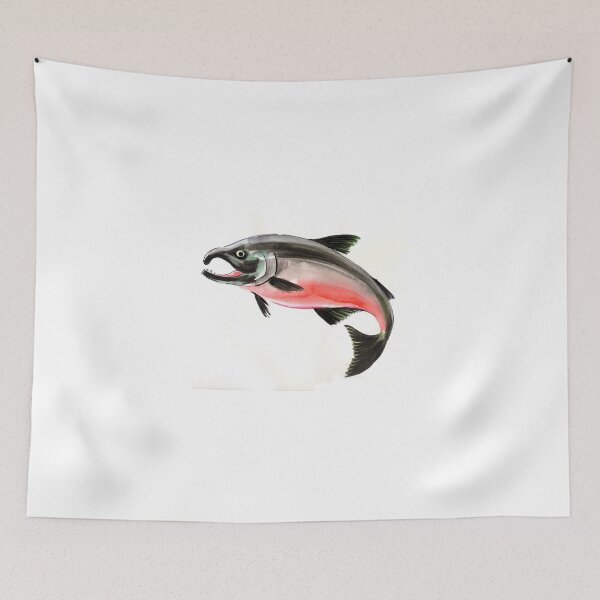 Item preview, Watercolor salmon designed and sold by AlexBlackSea.